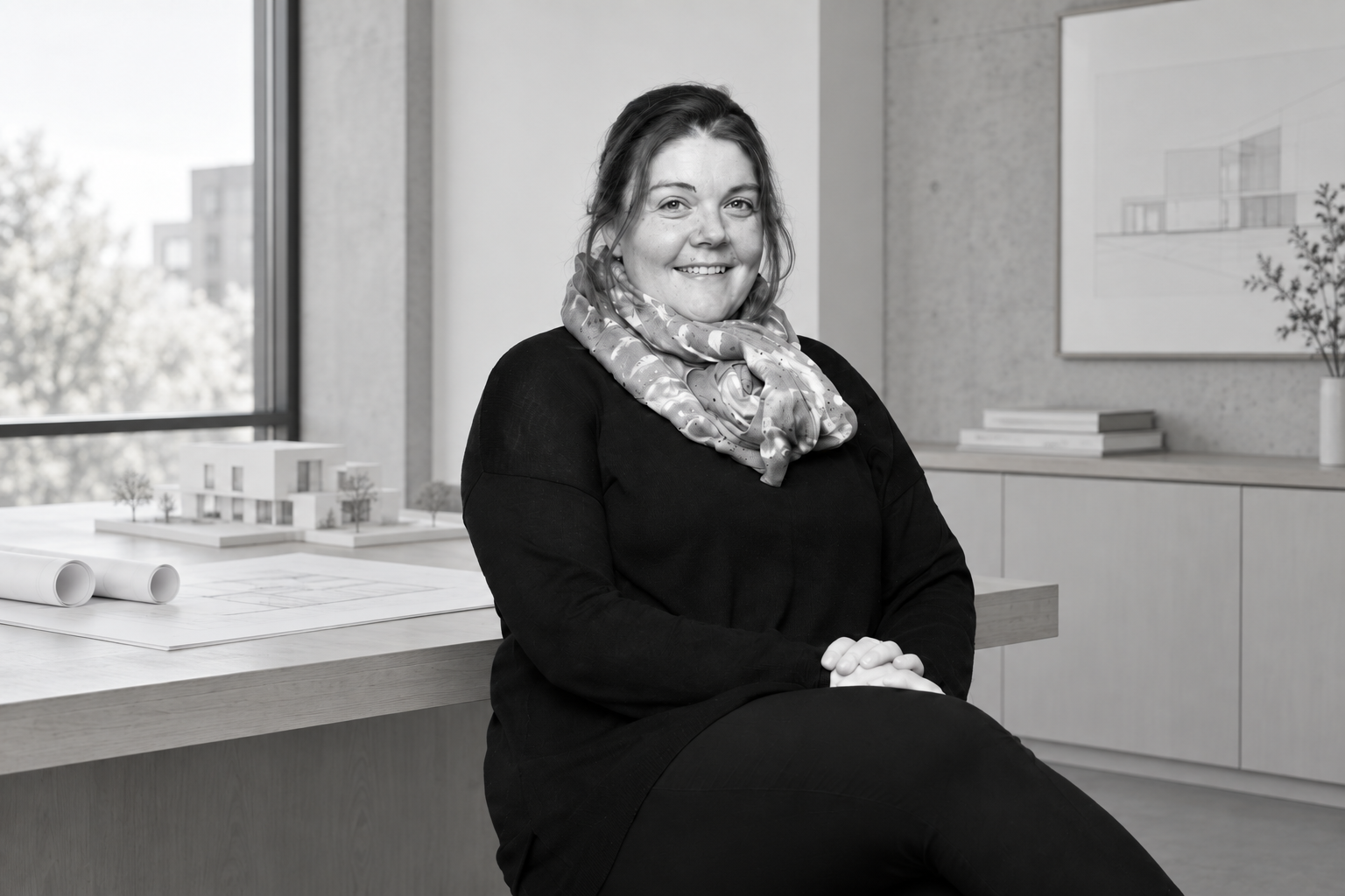 Angelika Budde im Architekturbüro